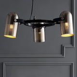 Ostrich 22" 3-Light Adjustable Metal LED Chandelier