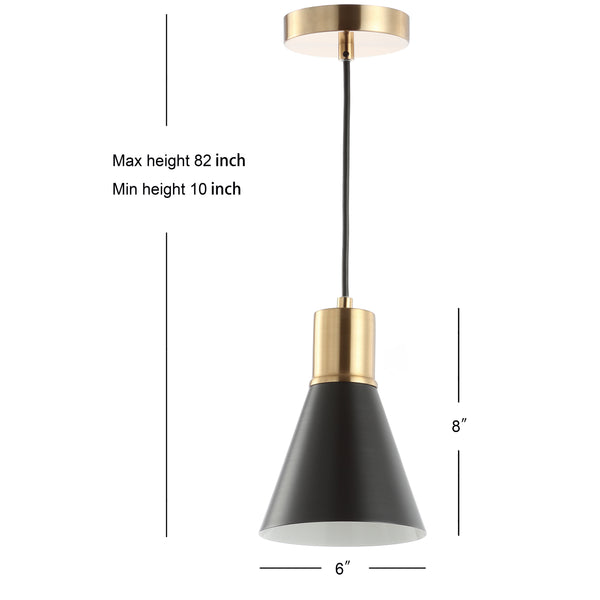 Dimension Image Black/Brass Gold / 1 Light