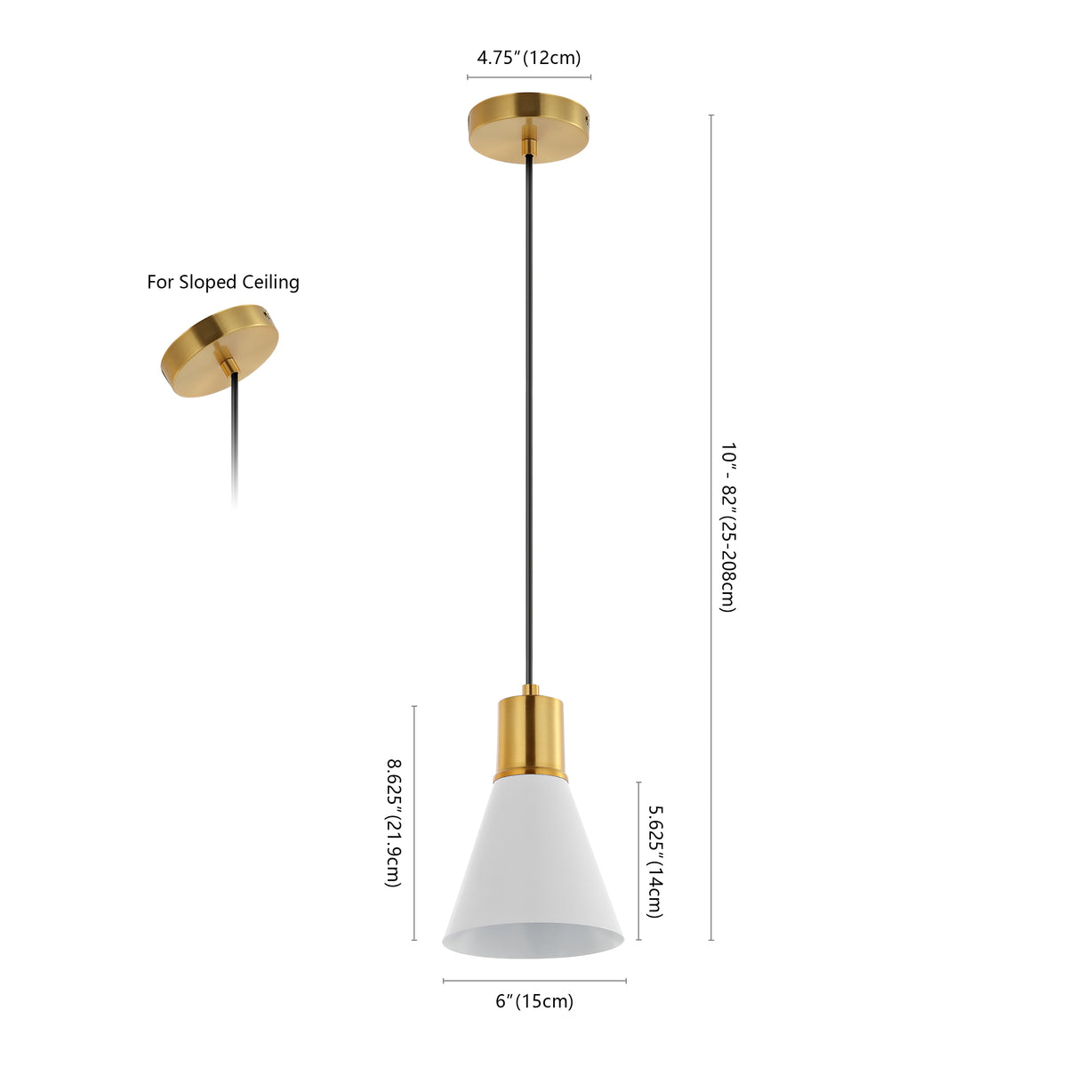 Zambezi Chic Metal LED Pendant