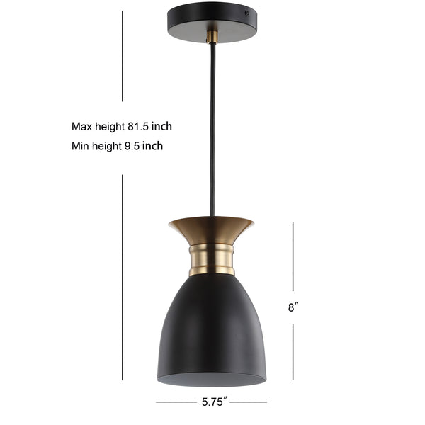 Dimension Image Black/Brass Gold / 1-Light