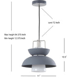Orinoco 11" Farmhouse Metal LED Pendant