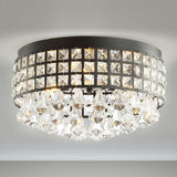 Roadrunner 3-Light Crystal Drops/Metal LED Flush Mount