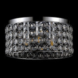 Elegant 15" Crystal/Metal LED Flush Mount