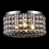 Elegant 15" Crystal/Metal LED Flush Mount
