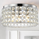 Elegant 15" Crystal/Metal LED Flush Mount