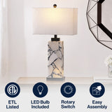 Pedro 27.5" Alabaster LED Table Lamp