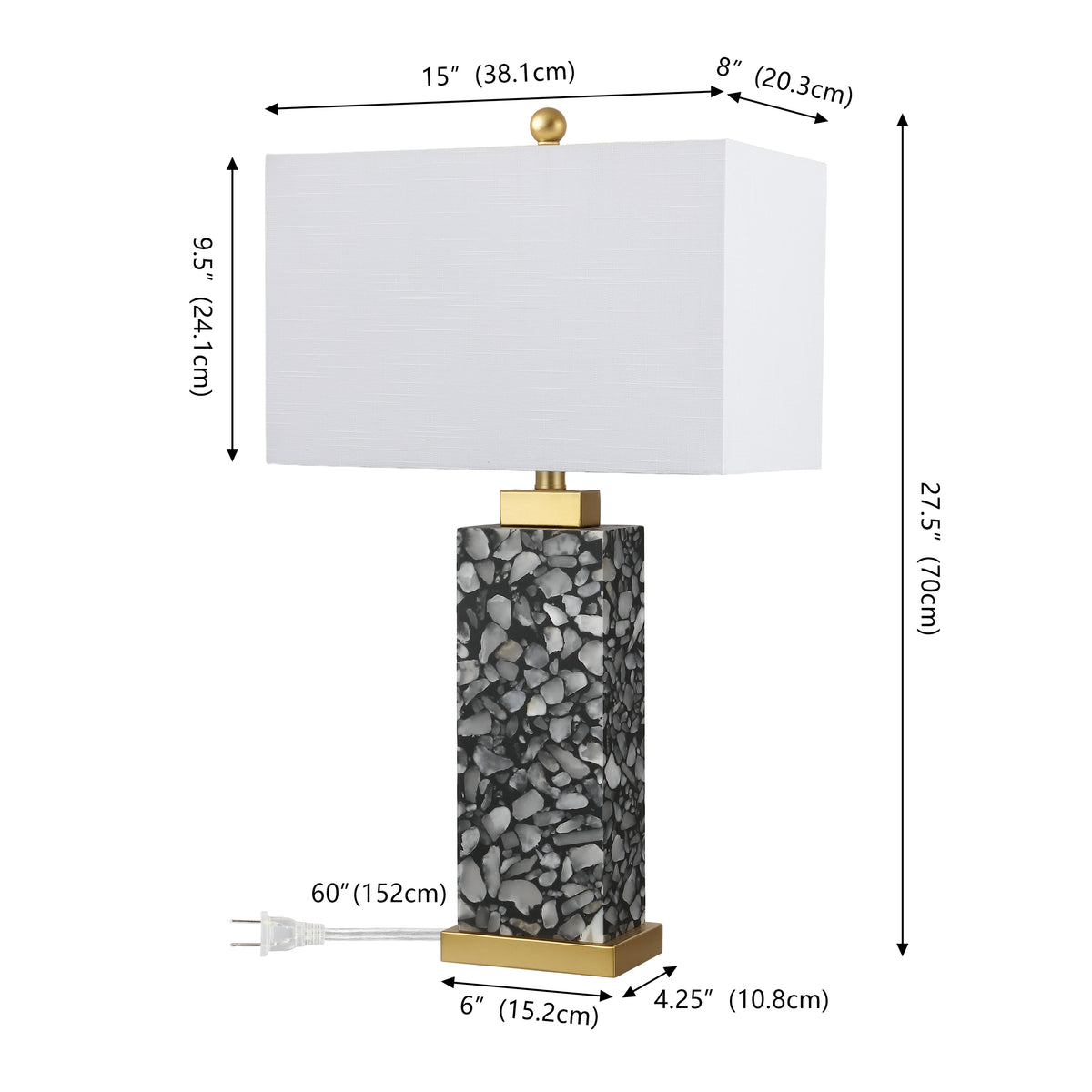 Pedro 27.5" Alabaster LED Table Lamp