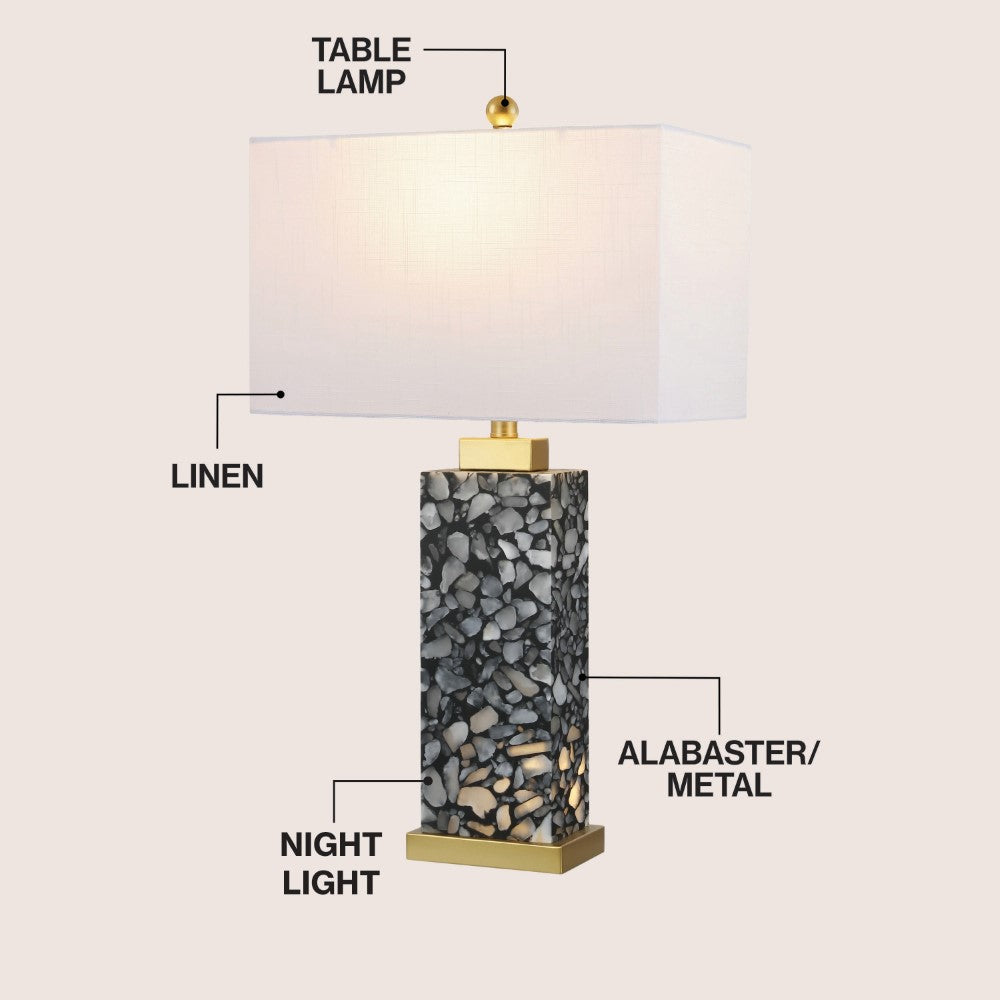 Pedro 27.5" Alabaster LED Table Lamp