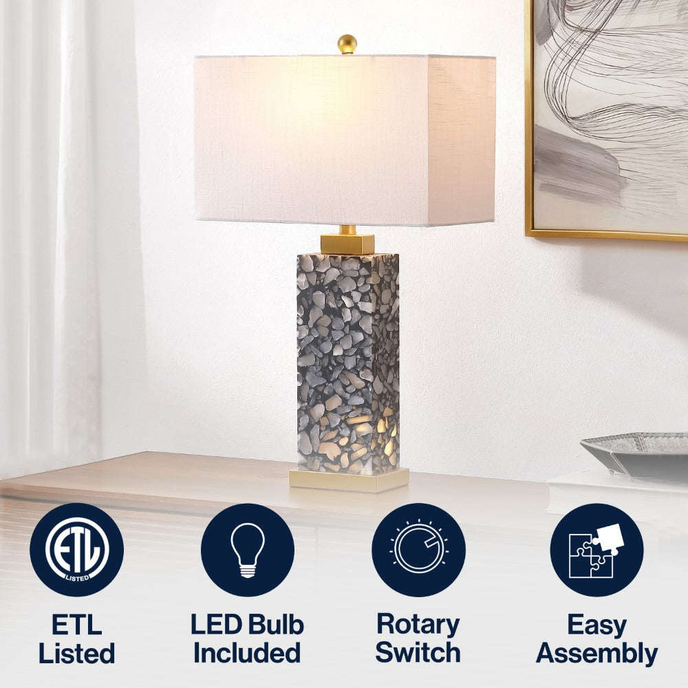 Pedro 27.5" Alabaster LED Table Lamp