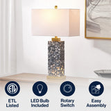 Pedro 27.5" Alabaster LED Table Lamp