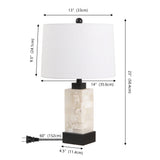 Clark 23" Alabaster/Metal LED Table Lamp