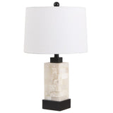 Clark 23" Alabaster/Metal LED Table Lamp