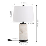 Kelsey 25.5" Alabaster LED Table Lamp