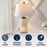 Kelsey 25.5" Alabaster LED Table Lamp