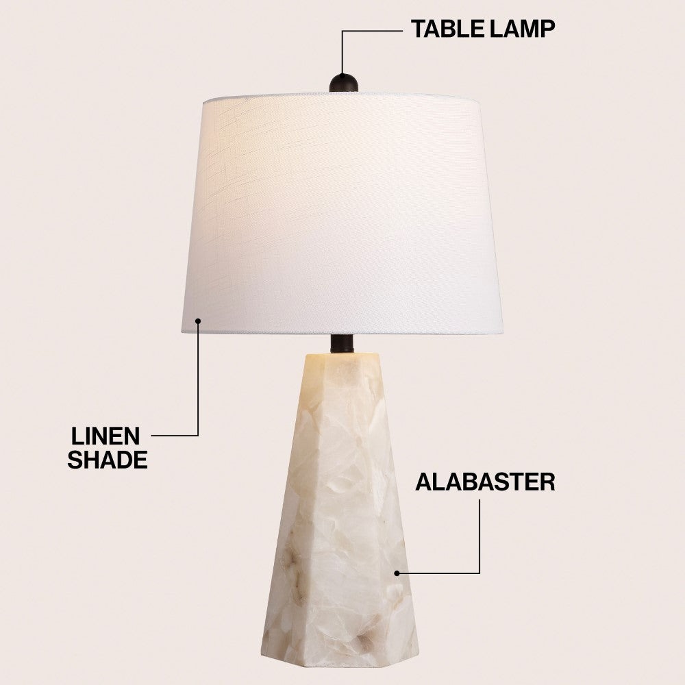 Avalyn 25.5" Alabaster LED Table Lamp