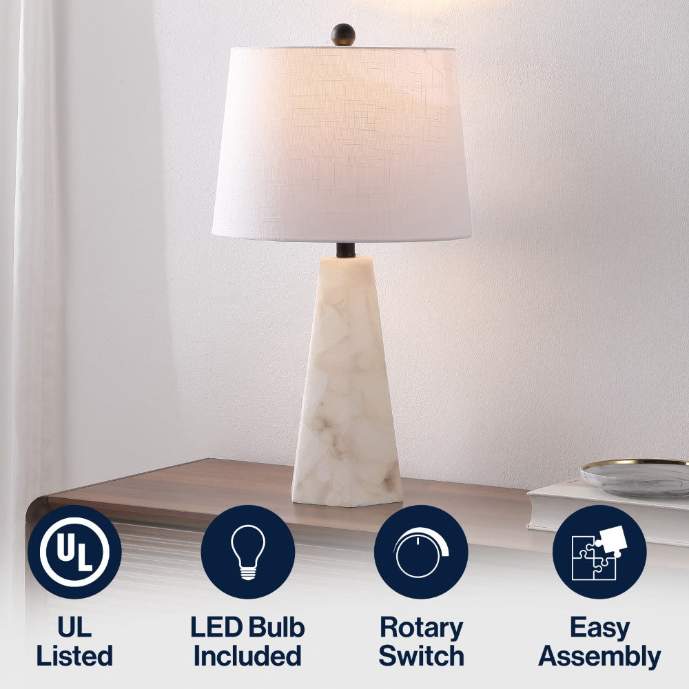 Avalyn 25.5" Alabaster LED Table Lamp