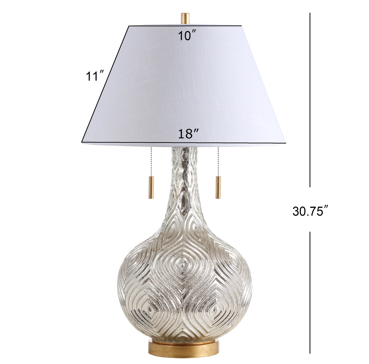 Dexter 30.75" Gourd Glass LED Table Lamp