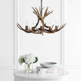 Cindy 30" Adjustable Resin Antler 5-Light LED Chandelier