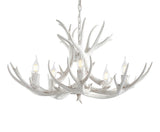Cindy 30" Adjustable Resin Antler 5-Light LED Chandelier