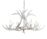 Cindy 30" Adjustable Resin Antler 5-Light LED Chandelier