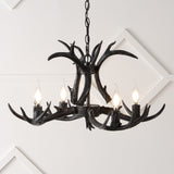 Cindy 30" Adjustable Resin Antler 5-Light LED Chandelier