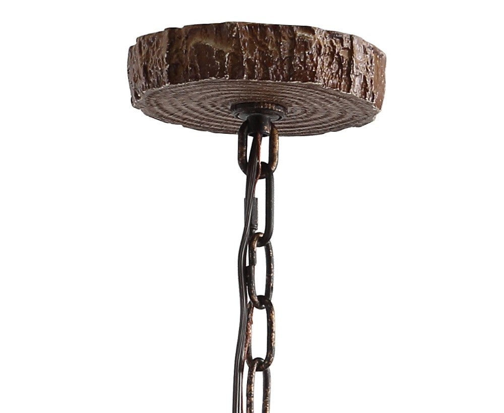 Maple 27" Adjustable Resin Antler 3-Light LED Chandelier