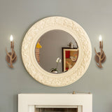 European 5.5" 1-Light Southwestern Bohemian Resin/Iron Faux Antler LED Sconce Set 2