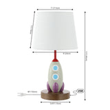Hamilton 17.5" Coastal Style Iron/Resin Rocket LED Kids' Table Lamp with Phone Stand and USB Charging Port