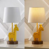 Giraffe 17.5" Mid-Century Vintage Iron/Resin Giraffe LED Kids' Table Lamp with Phone Stand and USB Charging Port