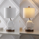 Novelty Bohemian Designer Iron/Resin Elephant LED Kids Table Lamp with Phone Stand and USB Charging Port
