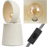 Marina 17.5" Contemporary Minimalist Resin Half-Globe Column LED Table Lamp