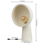 Marina 17.5" Contemporary Minimalist Resin Half-Globe Column LED Table Lamp