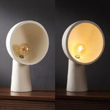 Marina 17.5" Contemporary Minimalist Resin Half-Globe Column LED Table Lamp