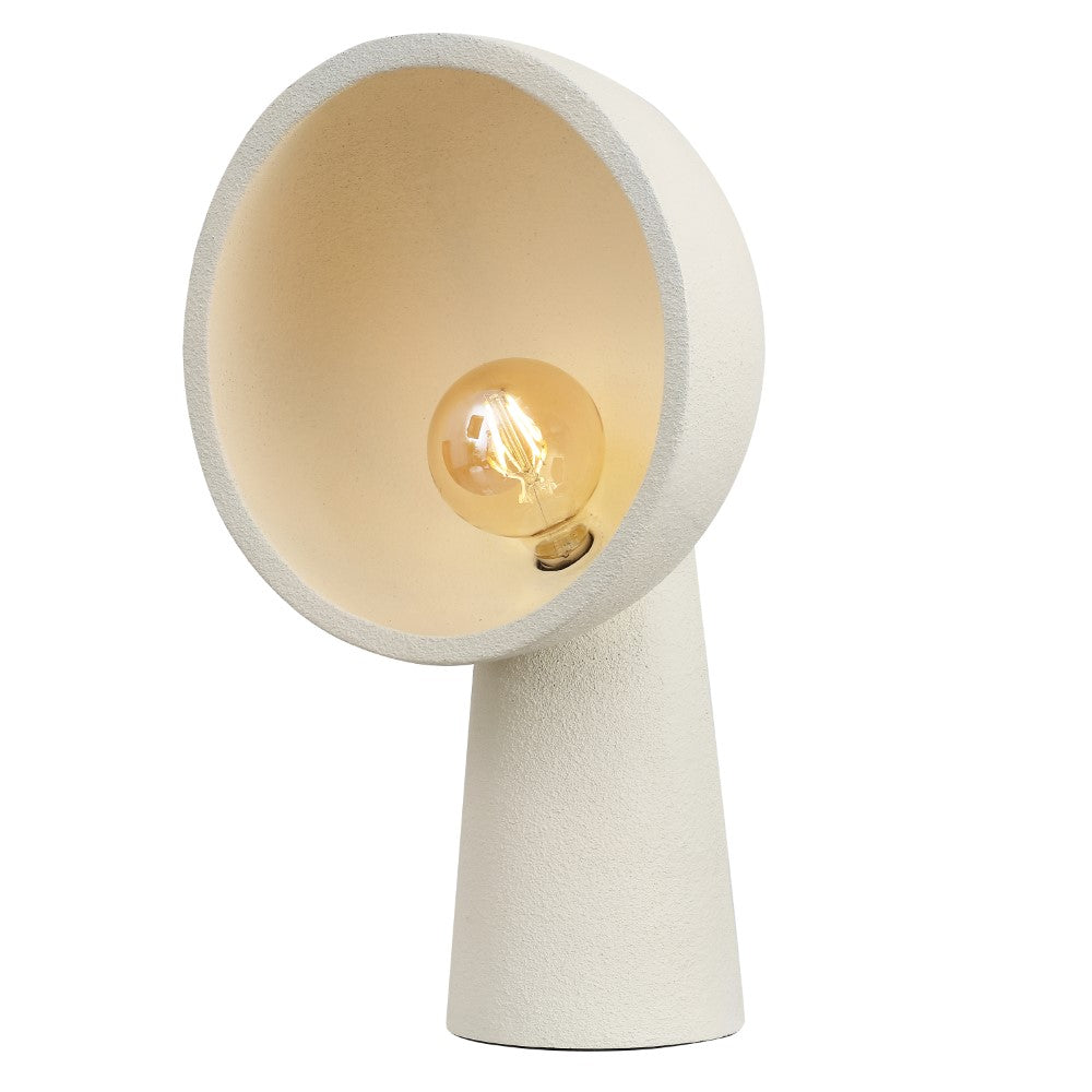 Marina 17.5" Contemporary Minimalist Resin Half-Globe Column LED Table Lamp