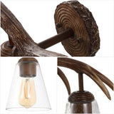 Thakar Adjustable Resin Antler 6-Light Chandelier