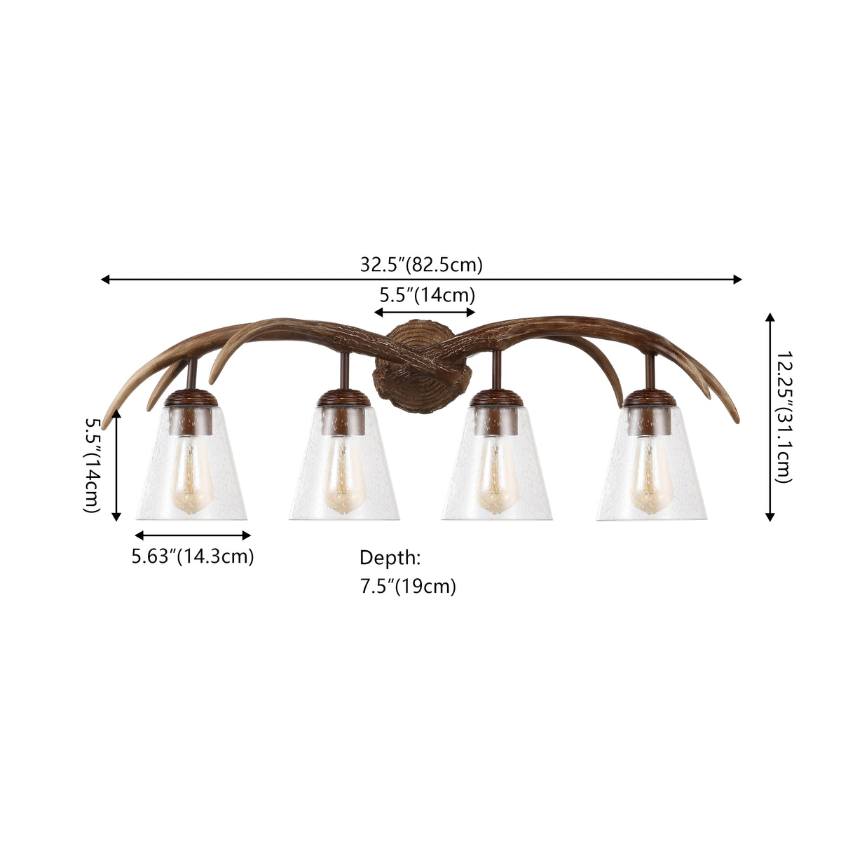 Thakar Adjustable Resin Antler 6-Light Chandelier