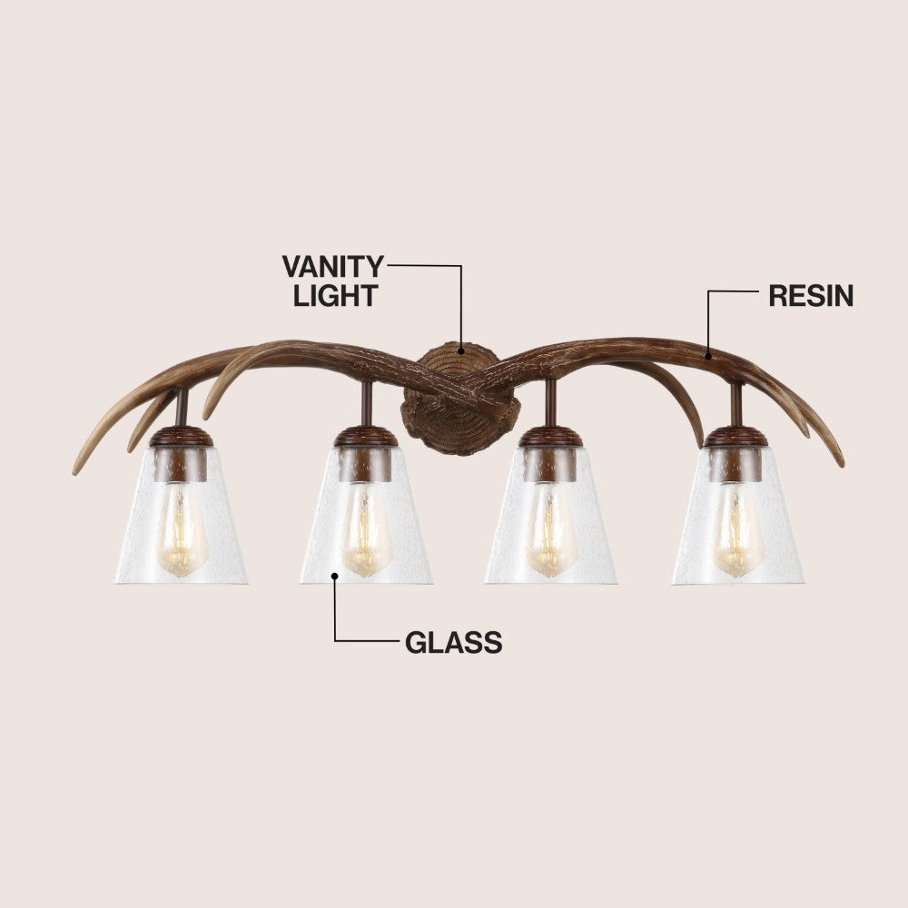 Thakar Adjustable Resin Antler 6-Light Chandelier