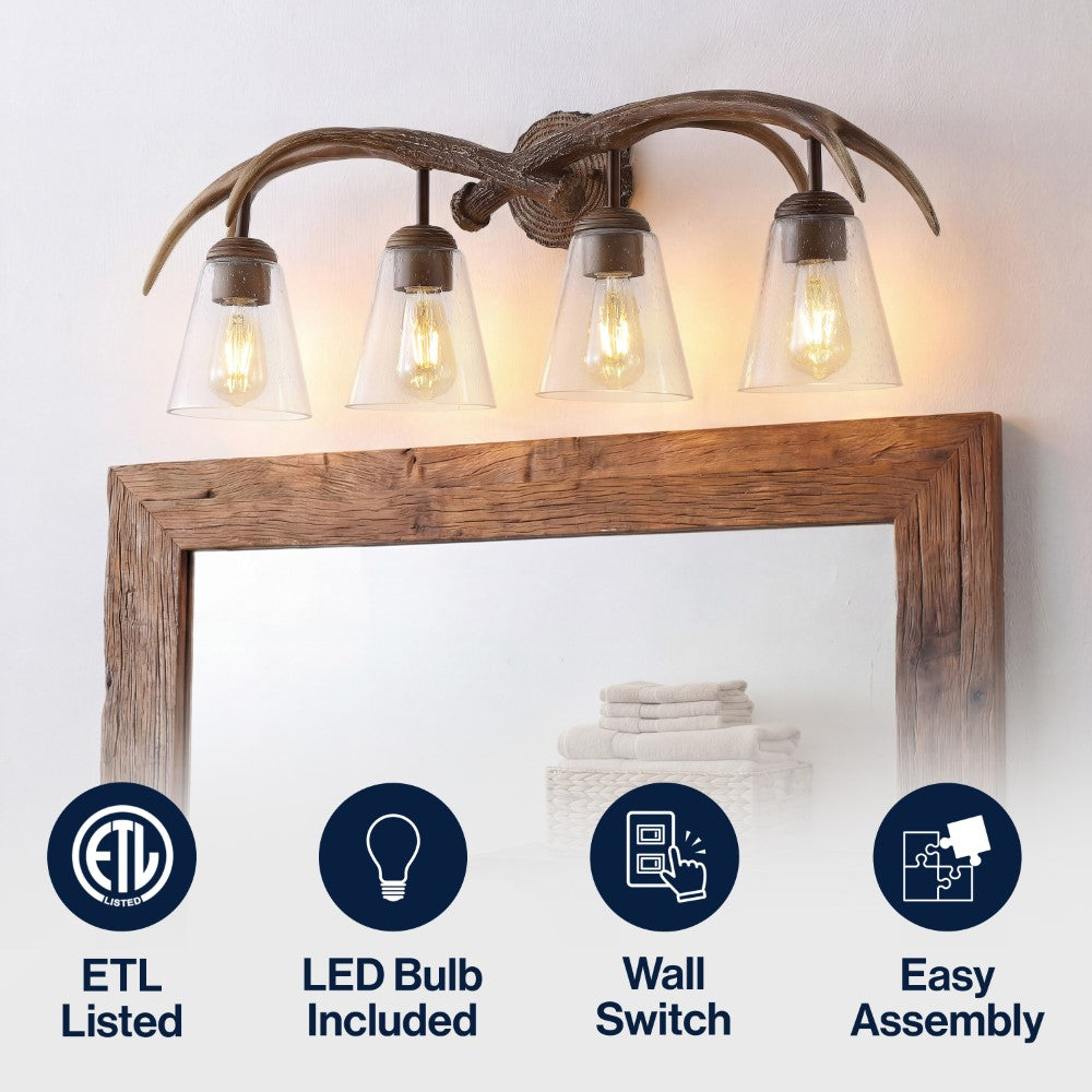 Thakar Adjustable Resin Antler 6-Light Chandelier
