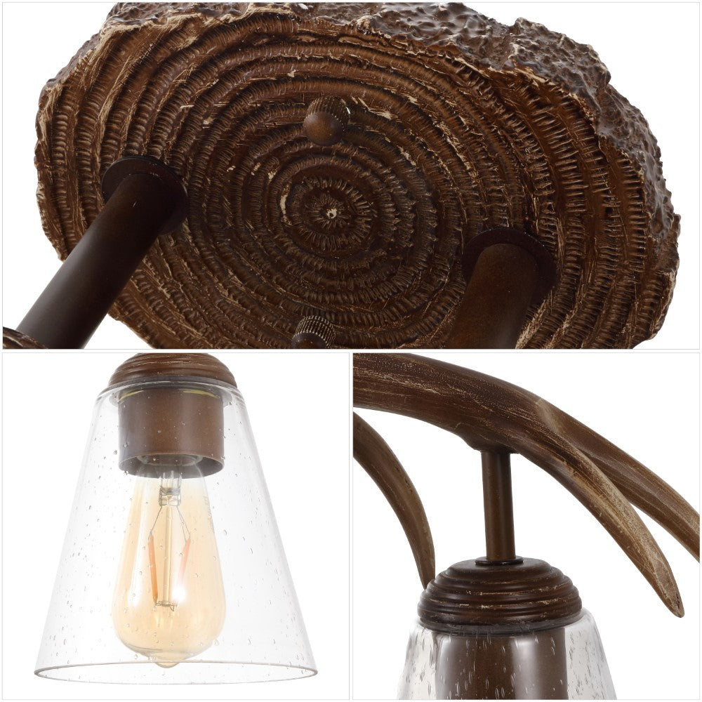 Thakar Adjustable Resin Antler 6-Light Chandelier