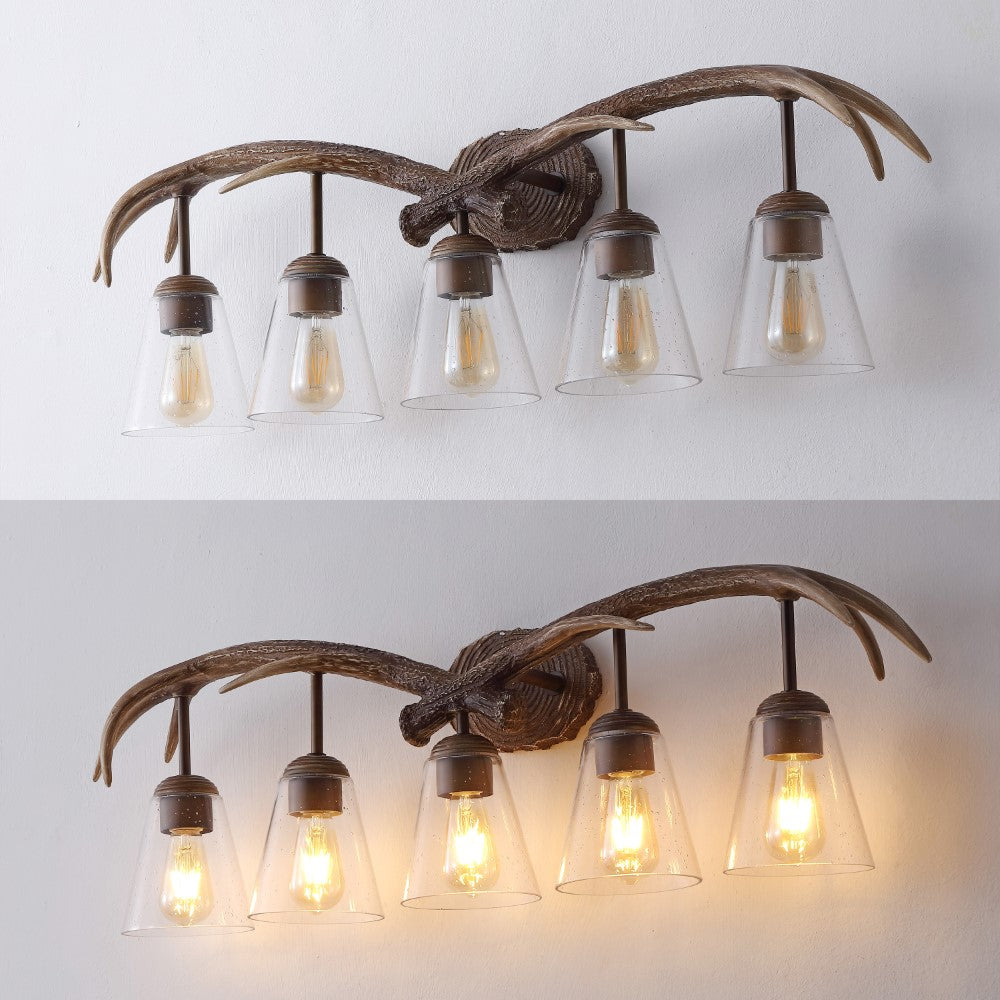 Thakar Adjustable Resin Antler 6-Light Chandelier
