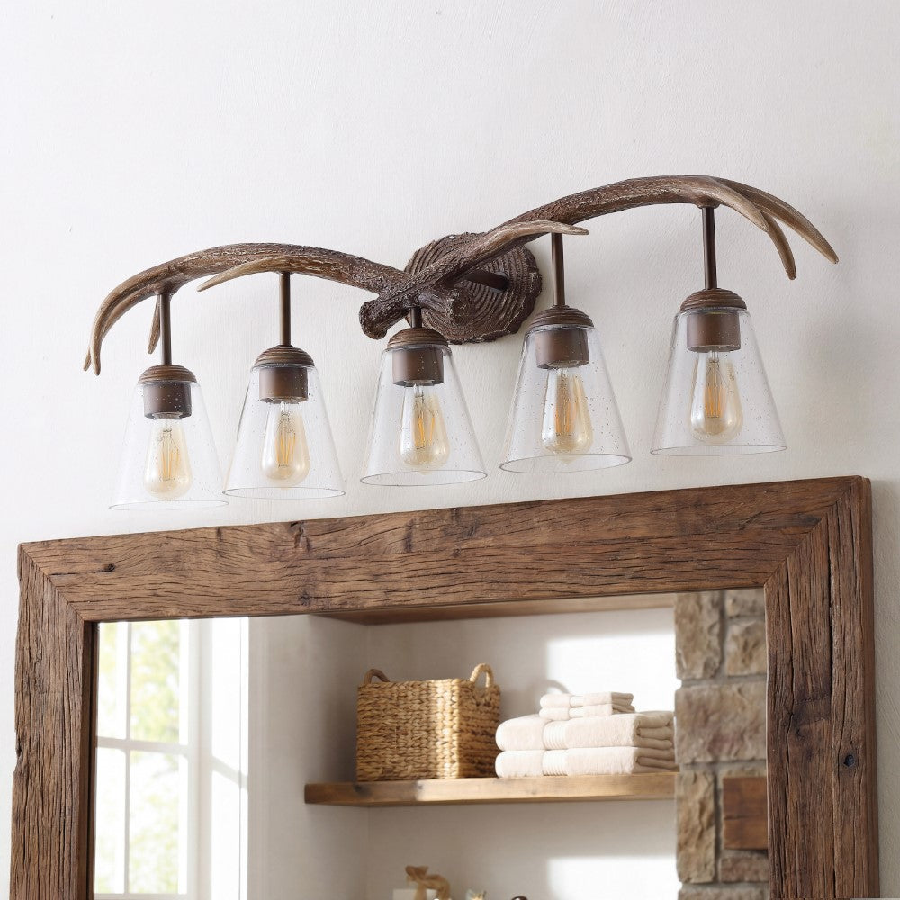Thakar Adjustable Resin Antler 6-Light Chandelier