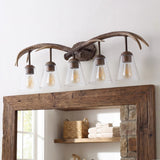Thakar Adjustable Resin Antler 6-Light Chandelier