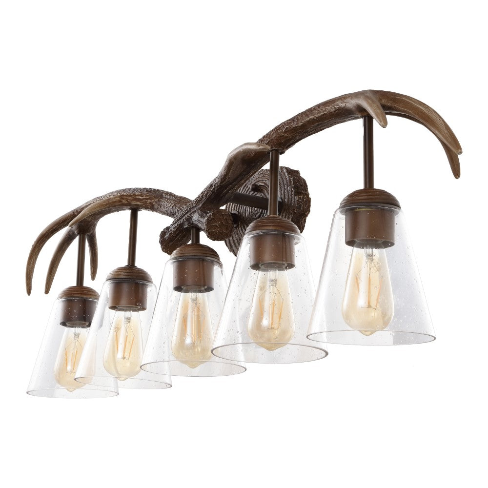 Thakar Adjustable Resin Antler 6-Light Chandelier