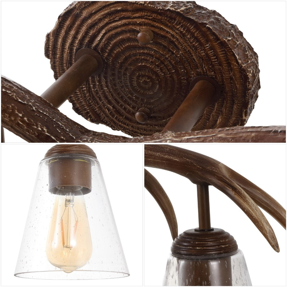 Thakar Adjustable Resin Antler 6-Light Chandelier