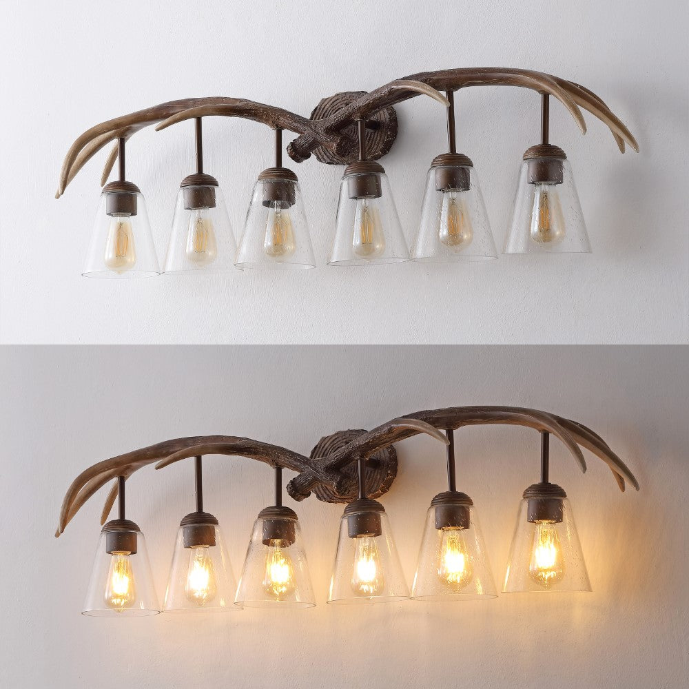 Thakar Adjustable Resin Antler 6-Light Chandelier