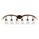 Thakar Adjustable Resin Antler 6-Light Chandelier