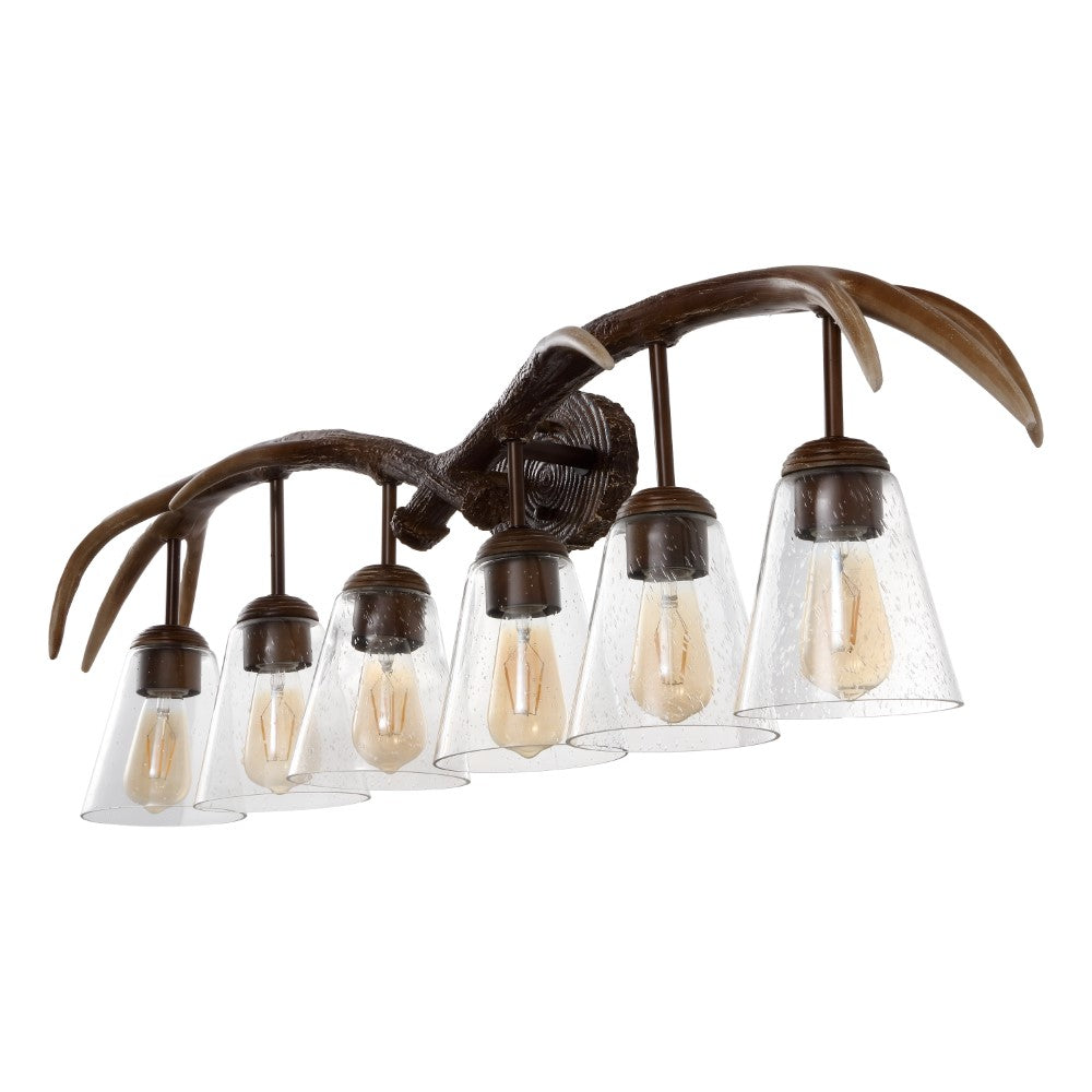 Thakar Adjustable Resin Antler 6-Light Chandelier