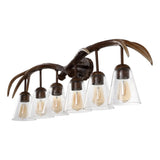 Thakar Adjustable Resin Antler 6-Light Chandelier