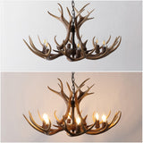 Thakar Adjustable Resin Antler 6-Light Chandelier