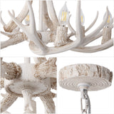 Mist Southwestern Bohemian Resin/Seeded Glass Faux Antler LED Vanity Light